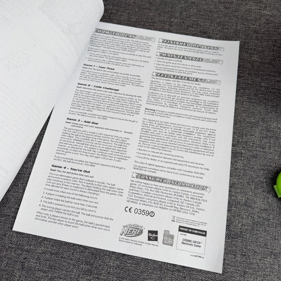 Nerf 2006 Cosmic Catch Electronic Game WORKS COMPLETE Black Red Ball Ages 7+ - Picture 6 of 14